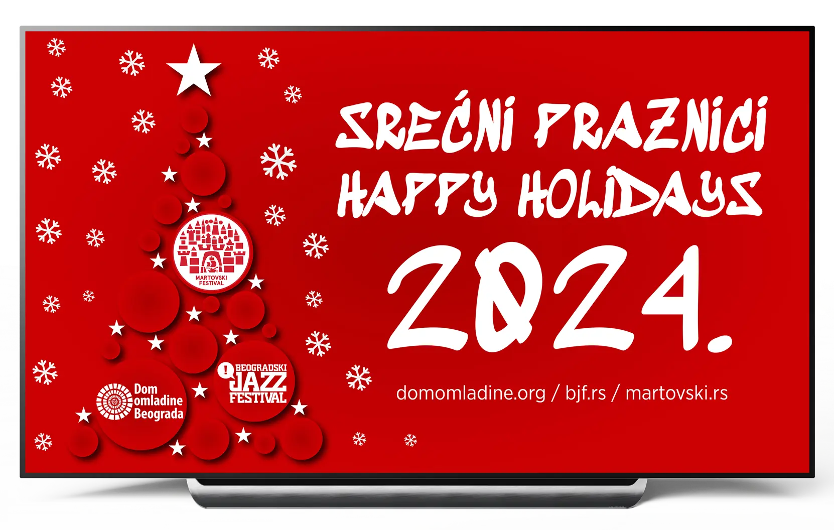 Novogodisnja-cestitka-Dom-omladine-Beograda-tv-ekran